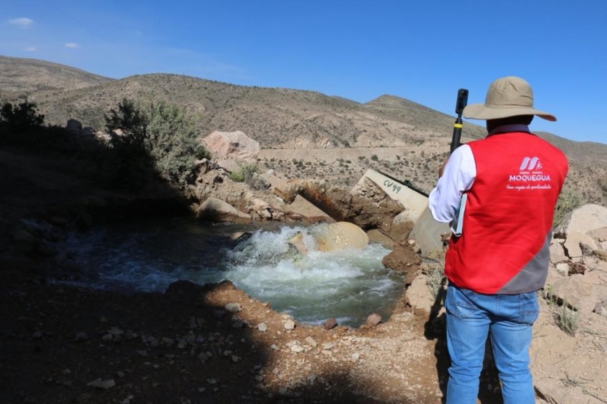 GORE Moquegua verificó que tubería colapsada es de agua limpia de Cuajone | Prensa Regional