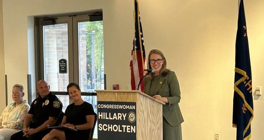 Scholten talks child labor laws, immigration at first Grand Haven town hall