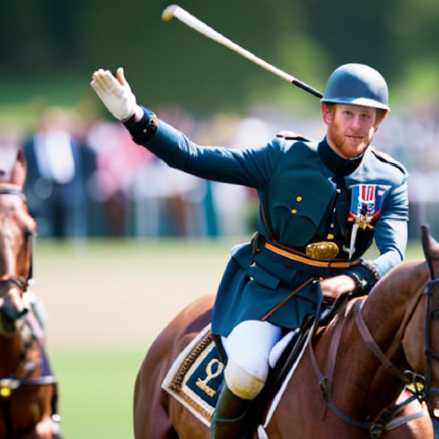 Prince Harry plays polo to raise money for his charity Sentebale