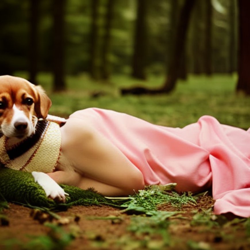 Encuentran a niña perdida en el bosque dormida y usando a su perro de almohada