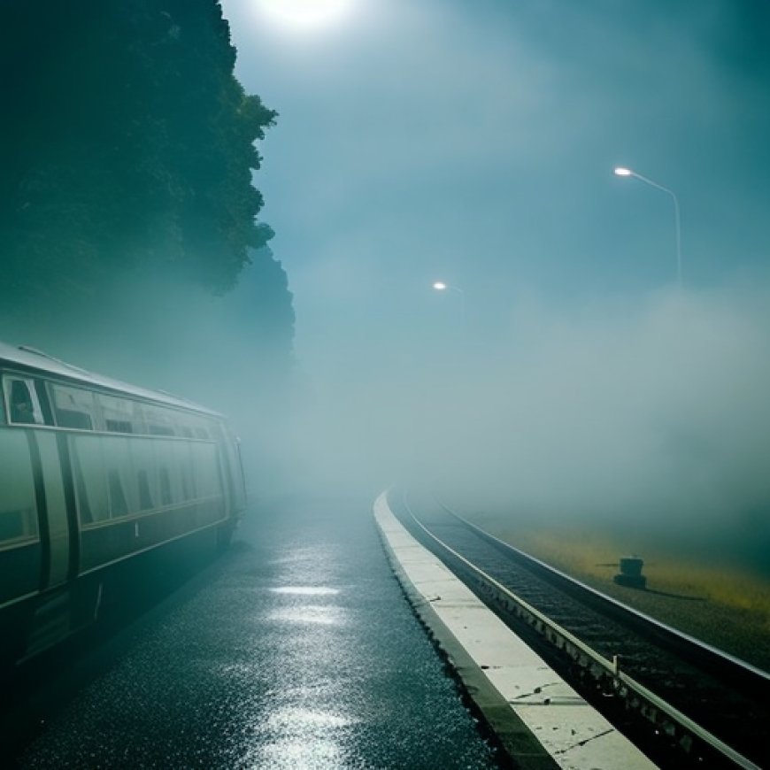 Para luchar contra la contaminación del aire, un autobús emite niebla y crea un arcoíris