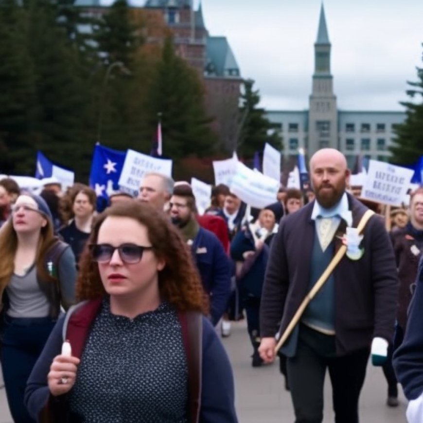 Student protesters march on N.L. legislature, demanding affordable education | CBC News