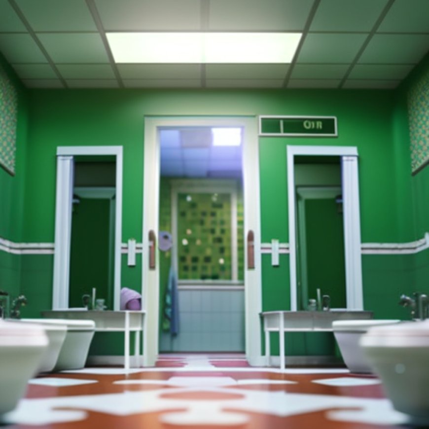 Windows cut into middle school gender-inclusive bathrooms